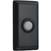 Baldwin 3" x 1-1/2" Illuminated Rectangular Door Bell from the Estate Collection Distressed Oil Rubbed Bronze