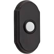 Baldwin 3" x 1-1/2" Illuminated Arch Door Bell from the Estate Collection Dark Bronze