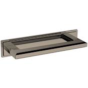 Baldwin Transitional 4 Inch Center to Center Cabinet Pull Backplate from the Estate Collection Lifetime Graphite Nickel