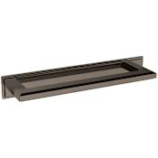 Baldwin Transitional 6 Inch Center to Center Cabinet Pull Backplate from the Estate Collection Lifetime Graphite Nickel