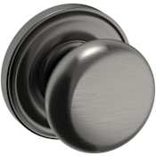 Baldwin 5015 Non-Turning Two-Sided Dummy Door Knob Set with 5048 Rose from the Estate Collection Lifetime Graphite Nickel