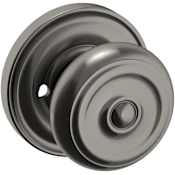 Baldwin 5020 Privacy Door Knob Set with 5048 Rose from the Estate Collection Lifetime Graphite Nickel