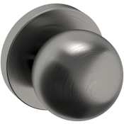 Baldwin 5041 Passage Door Knob Set with 5046 Rose from the Estate Collection Lifetime Graphite Nickel