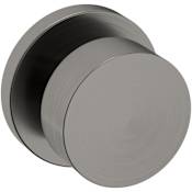 Baldwin 5055 Passage Door Knob Set with 5046 Rose from the Estate Collection Lifetime Graphite Nickel