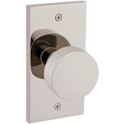 Baldwin 5055 Non-Turning One-Sided Dummy Door Knob with R052 Rose from the Estate Collection Lifetime Polished Nickel