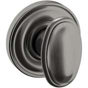 Baldwin 5057 Passage Door Knob Set with 5048 Rose from the Estate Collection Lifetime Graphite Nickel