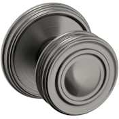 Baldwin 5066 Non-Turning Two-Sided Dummy Door Knob Set with 5078 Rose from the Estate Collection Lifetime Graphite Nickel