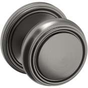 Baldwin 5068 Non-Turning Two-Sided Dummy Door Knob Set with 5070 Rose from the Estate Collection Lifetime Graphite Nickel
