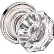 Baldwin 5080 Privacy Door Knob Set with 5048 Rose from the Estate Collection Lifetime Polished Nickel