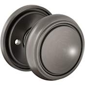 Baldwin Nashville Privacy Door Knob Set with 5123 Rose from the Estate Collection Lifetime Graphite Nickel