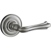 Baldwin 5101 Style Privacy Door Lever Set with choice of Medium Rosette from the Estate Collection Antique Nickel