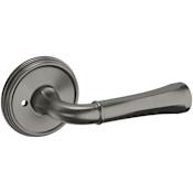 Baldwin 5113 Privacy Door Lever Set with 5078 Rose from the Estate Collection Lifetime Graphite Nickel