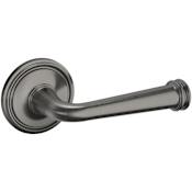 Baldwin 5116 Passage Door Lever Set with 5070 Rose from the Estate Collection Lifetime Graphite Nickel