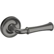 Baldwin 5118 Passage Door Lever Set with 5076 Rose from the Estate Collection Lifetime Graphite Nickel
