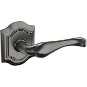 Baldwin 5447V Non-Turning Two-Sided Dummy Door Lever Set with R027 Rose from the Estate Collection Lifetime Graphite Nickel