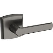 Baldwin 5485V Passage Door Lever Set with R026 Rose from the Estate Collection Lifetime Graphite Nickel