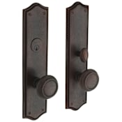 Baldwin Barclay Double Cylinder Mortise Handleset Trim Set Distressed Oil Rubbed Bronze