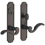 Baldwin Bismark Single Cylinder Mortise Handleset Trim Set Distressed Oil Rubbed Bronze