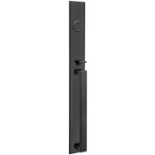 Baldwin Minneapolis Non-Turning One-Sided Dummy Mortise Handleset Exterior Only Trim from the Estate Collection Distressed Oil Rubbed Bronze