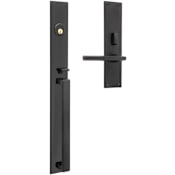 Baldwin Minneapolis Right Handed Full Plate Single Cylinder Keyed Entry Mortise Handleset Trim from the Estate Collection Distressed Oil Rubbed Bronze