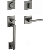 Baldwin Keyless Entry Level Deadbolt and Minneapolis Right Handed Sectional Handleset with 5162 Interior Lever and Wi-Fi Lifetime Graphite Nickel