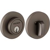 Baldwin Gramercy Round Level Deadbolt with Bluetooth and Matter Lifetime Graphite Nickel