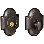 Baldwin Boulder Arched Single Cylinder Deadbolt from the Images Collection Distressed Oil Rubbed Bronze