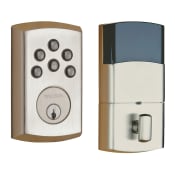 Baldwin Soho Electronic Keypad Single Cylinder Deadbolt with Z-Wave Technology Lifetime Satin Nickel