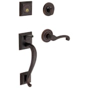Baldwin Left Handed Madison Single Cylinder Handleset with Classic Interior Lever Distressed Oil Rubbed Bronze