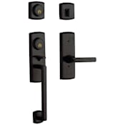 Baldwin Soho Dummy Set Sectional Handleset with Soho Interior Lever Distressed Oil Rubbed Bronze