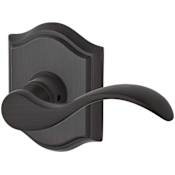 Baldwin Curve Right Handed Single Cylinder Keyed Entry Door Lever with Arch Rose Venetian Bronze