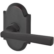 Baldwin Taper Keyed Entry Single Cylinder Leverset with Rustic Arch Rose Dark Bronze