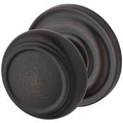 Baldwin Traditional Single Cylinder Keyed Entry Door Knob with Round Rose Venetian Bronze
