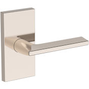 Baldwin Anaheim Hills Non-Turning Two-Sided Dummy Door Lever Set with Contemporary 5" Rose from the Reserve Collection Lifetime Polished Nickel