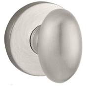 Baldwin Ellipse Non-Turning Two-Sided Through-Door Dummy Door Knob Set from the Reserve Collection Satin Nickel