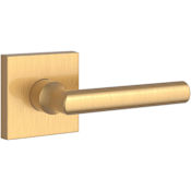 Baldwin Tube Non-Turning Two-Sided Through-Door Dummy Door Lever Set from the Reserve Collection Lifetime Satin Brass
