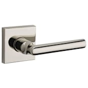 Baldwin Tube Non-Turning One-Sided Dummy Door Lever with Square Rose Lifetime Polished Nickel