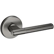 Baldwin L015 Passage Door Lever Set with R016 Rose from the Estate Collection Lifetime Graphite Nickel