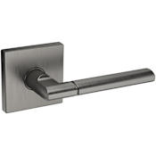 Baldwin L021 Non-Turning Two-Sided Dummy Door Lever Set with R017 Rose from the Estate Collection Lifetime Graphite Nickel