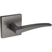 Baldwin L022 Privacy Door Lever Set with R017 Rose from the Estate Collection Lifetime Graphite Nickel