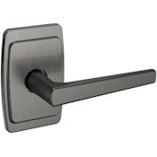 Baldwin L024 Non-Turning Two-Sided Dummy Door Lever Set with R046 Rose from the Estate Collection Lifetime Graphite Nickel