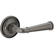 Baldwin Briarcrest Privacy Door Lever Set with 5123 Rose from the Estate Collection Lifetime Graphite Nickel