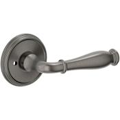 Baldwin Nashville Privacy Door Lever Set with 5134 Rose from the Estate Collection Lifetime Graphite Nickel