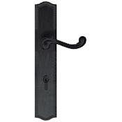 Baldwin Bristol Door Configuration 4 Half Inactive Half Passage Multi Point Trim Lever Set with Euro Profile Cylinder Below Handle Distressed Oil Rubbed Bronze