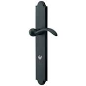 Baldwin Boulder Door Configuration 4 Patio Multi Point Trim Lever Set with Euro Profile Cylinder Below Handle Distressed Oil Rubbed Bronze