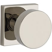 Baldwin Contemporary Passage Door Knob with Square Rose Lifetime Polished Nickel