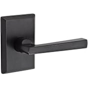 Baldwin Taper Passage Leverset with Rustic Square Rose Dark Bronze