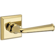 Baldwin Federal Privacy Leverset with Traditional Square Rose Lifetime Polished Brass