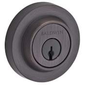 Baldwin Contemporary Round Single Cylinder Keyed Entry Deadbolt Venetian Bronze