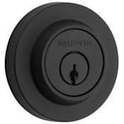 Baldwin Contemporary Round Single Cylinder Keyed Entry Deadbolt Satin Black